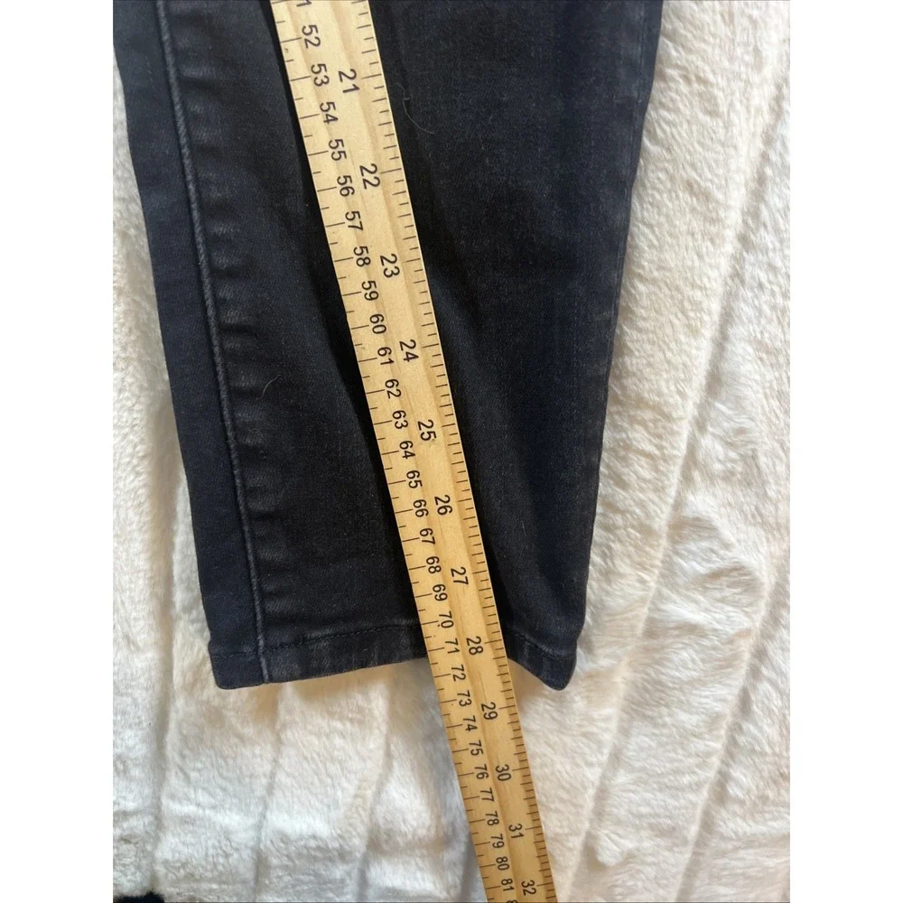 American Eagle Outfitters Hi Rise Jegging Distressed Black Jeans 14 Luxe Stretch
